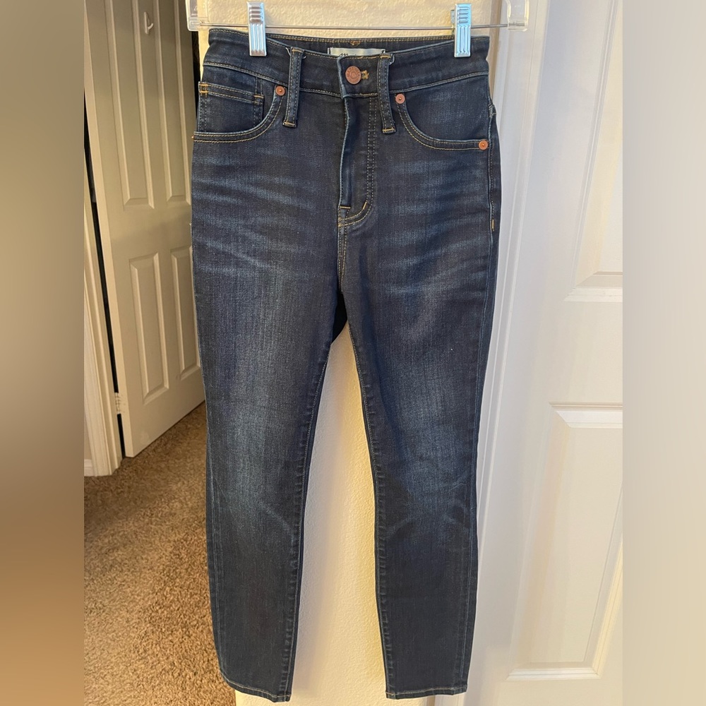 Madewell Curvy High Rise‎ Skinny Dark Wash Denim Jeans size 25 Petite